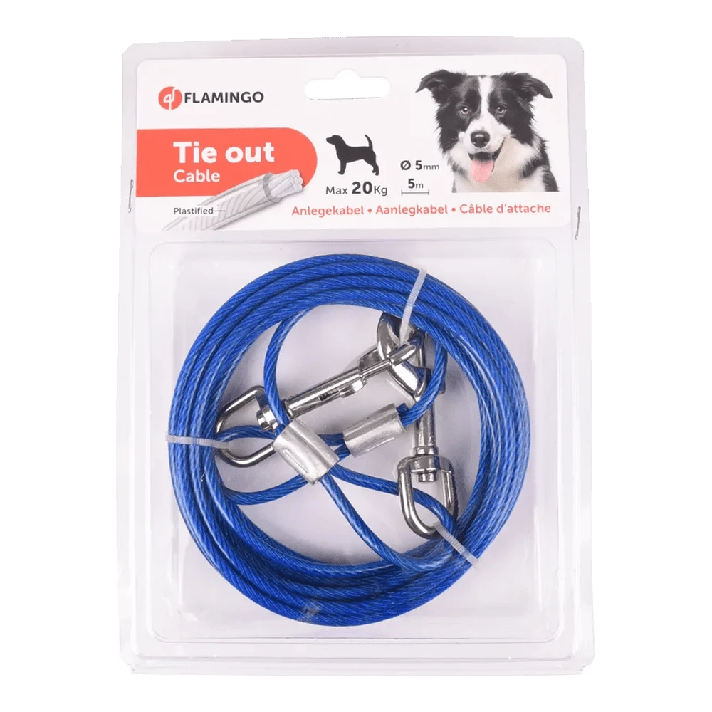 Aanlegkabel Voor Honden - Blauw - 500 Cm X 5 Mm < 20 Kg