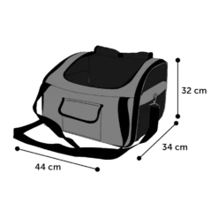 Flamingo Autostoel Ida Grijs - 44x34x32cm -Pet Planet Verkoop autostoel ida grijs 44x34x32cm kunststof 4