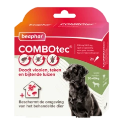 Beaphar Combotec Hond 20-40 Kg - 2st - Anti Vlooienmiddel En Tekenmiddel