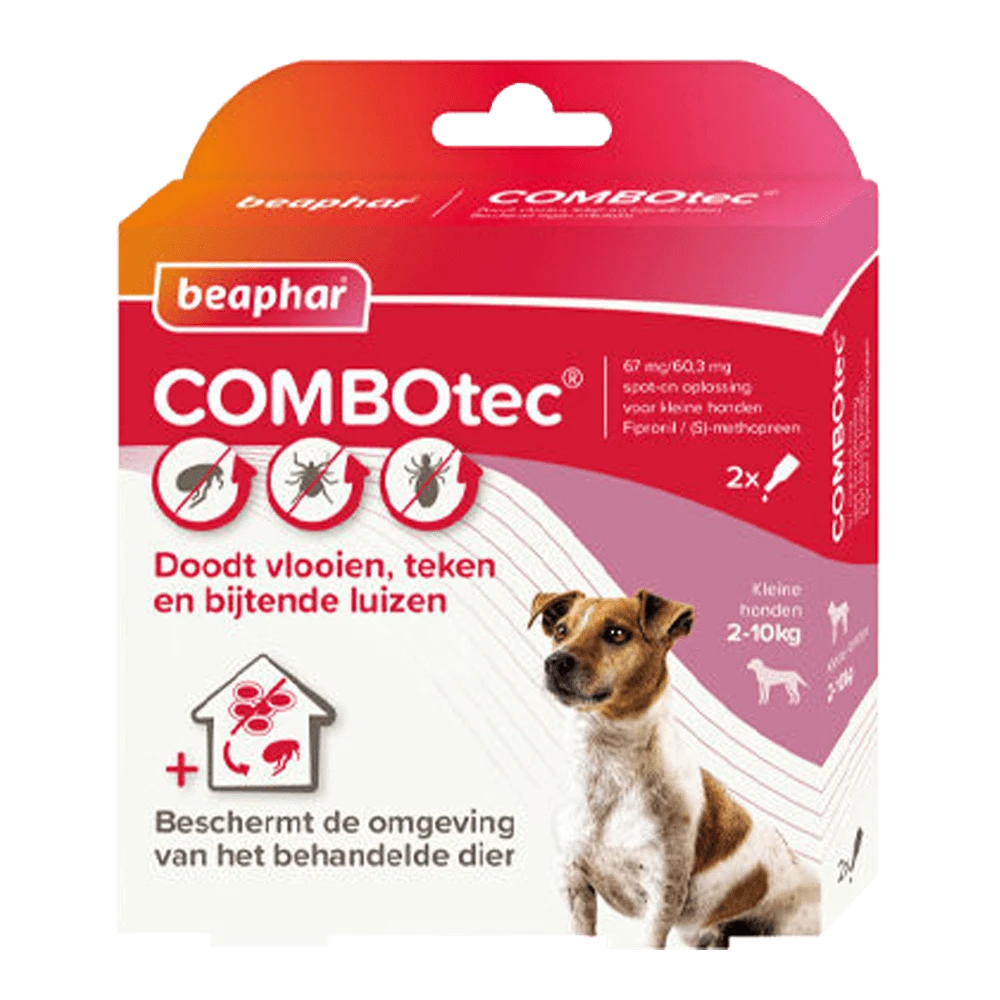 Beaphar Combotec Hond 2-10 Kg - 2st - Anti Vlooienmiddel En Tekenmiddel