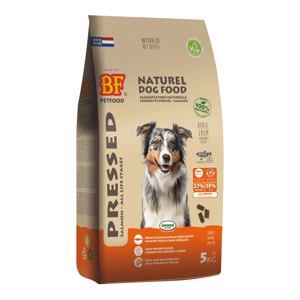 Biofood Geperst Zalm - Hondenvoer - 5kg 3 Biofood Geperst Zalm - Hondenvoer - 5kg