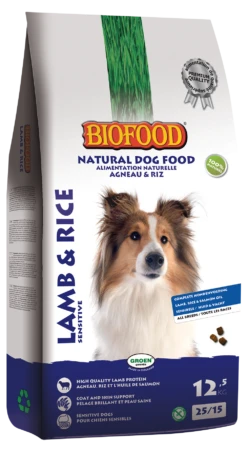 Biofood Lam En Rijst - Hondenvoer - 12,5kg