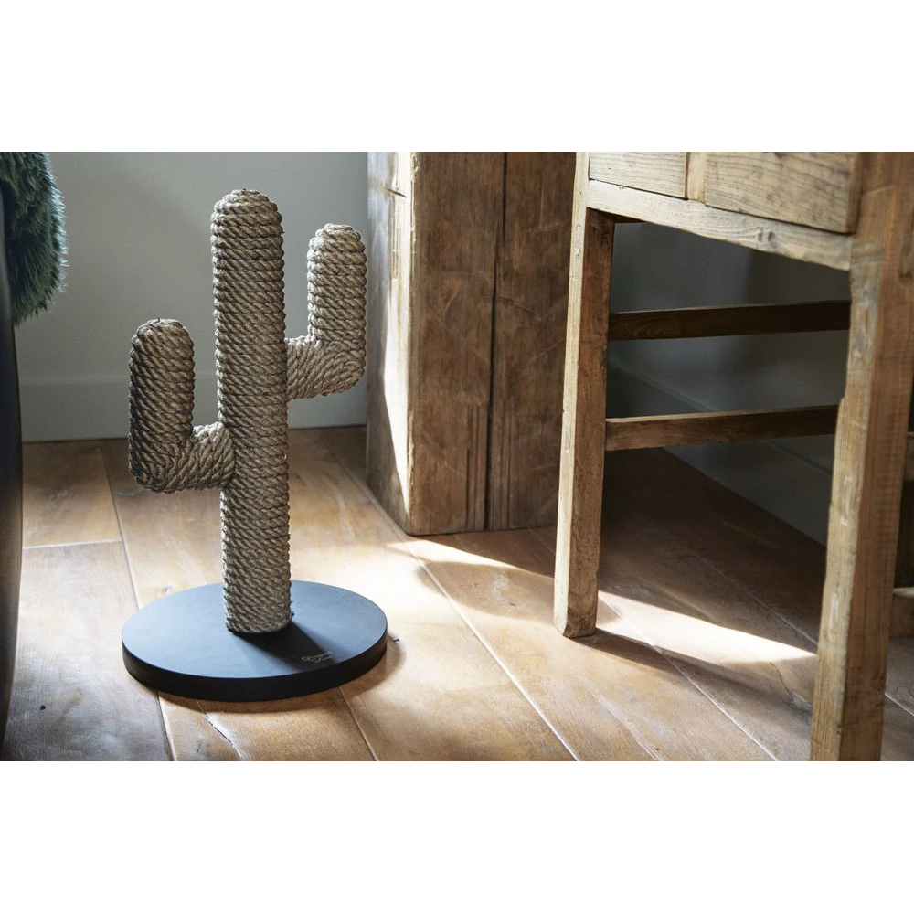 Designed By Lotte DBL Houte Krabpaal Cactus - Zwart - 35x35x60cm 4 Designed By Lotte DBL Houte Krabpaal Cactus - Zwart - 35x35x60cm - Afbeelding 2