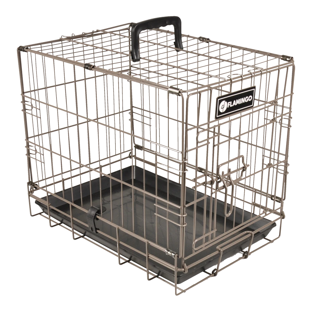 Flamingo Draadkooi Ebo Taupe - XS - 31x47x38cm - Hondenbench 3 Flamingo Draadkooi Ebo Taupe - XS - 31x47x38cm - Hondenbench