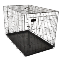 Flamingo Draadkooi Ebo Zwart - M - 47x77x55cm - Hondenbench