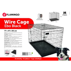 Flamingo Draadkooi Ebo Zwart - M - 47x77x55cm - Hondenbench 8 Flamingo Draadkooi Ebo Zwart - M - 47x77x55cm - Hondenbench -Pet Planet Verkoop draadkooi ebo zwart m 47x77x55cm hondenbench 4