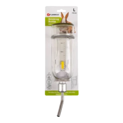 Flamingo Drinkfles Transparant Glas Knaagdier - 770ml