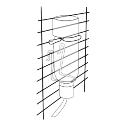 Flamingo Drinkfles Transparant Glas Knaagdier - 770ml -Pet Planet Verkoop drinkfles transparant glas knaagdier 770ml 4