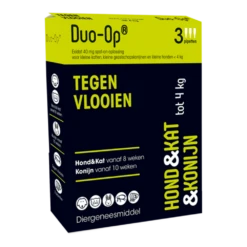 Duo-Op - 40mg - Kat, Konijn & Hond Tot 4kg - Anti Vlooien En Tekenmiddel - 3 Pipetten