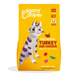 Edgard & Cooper Hypoallergene Graanvrije Brokjes Met Verse Kalkoen & Kip - Voor Volwassen Katten - 2kg