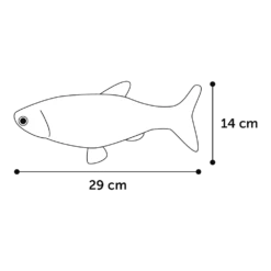 Flamingo Flounder Bewegende Vis - Grijs 13 Flamingo Flounder Bewegende Vis - Grijs -Pet Planet Verkoop flounder bewegende vis grijs 6