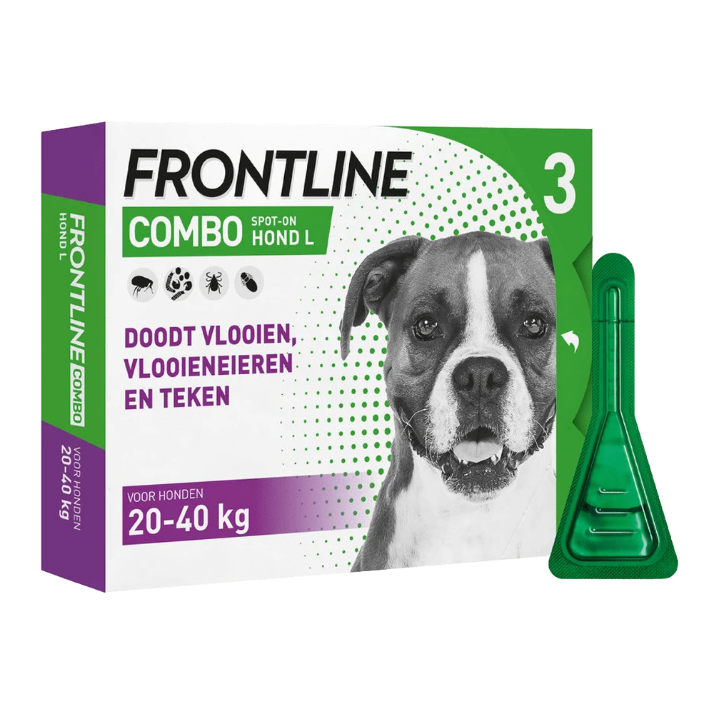 Frontline Combo Spot On Hond L - 3 Pipet - Anti Vlooien, Teken En Luizen 3 Frontline Combo Spot On Hond L - 3 Pipet - Anti Vlooien, Teken En Luizen