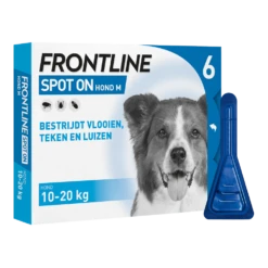 Frontline Spot On M Hond - 10 Tot 20kg - 6 Pipet - Anti Vlooien, Teken En Luizen