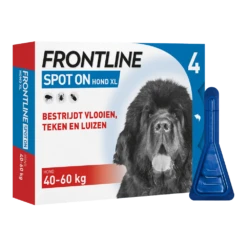 Frontline Spot On XL Hond - 40 Tot 60kg - 4 Pipet - Anti Vlooien, Teken En Luizen