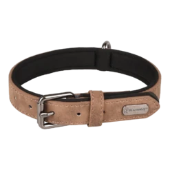 Flamingo Halsband Delu Bruin - Leer - 52-62cm 30mm - Hondenhalsband