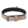 Flamingo Halsband Delu Taupe - Leer - 36-44cm 20mm - Hondenhalsband -Pet Planet Verkoop halsband delu taupe leer hondenhalsband 1 4