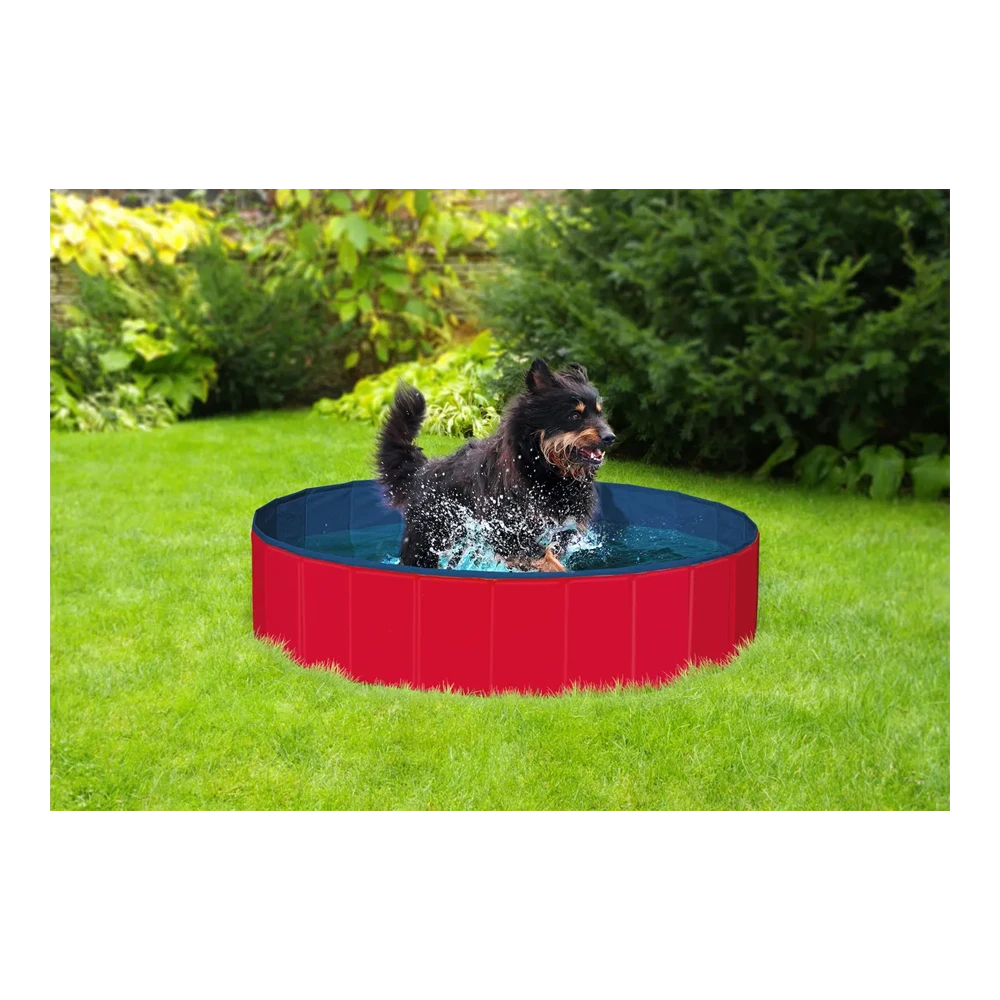 Flamingo Hondenzwembad Doggy Splash Rond - 120x30cm - Blauw/Rood 5 Flamingo Hondenzwembad Doggy Splash Rond - 120x30cm - Blauw/Rood - Afbeelding 3