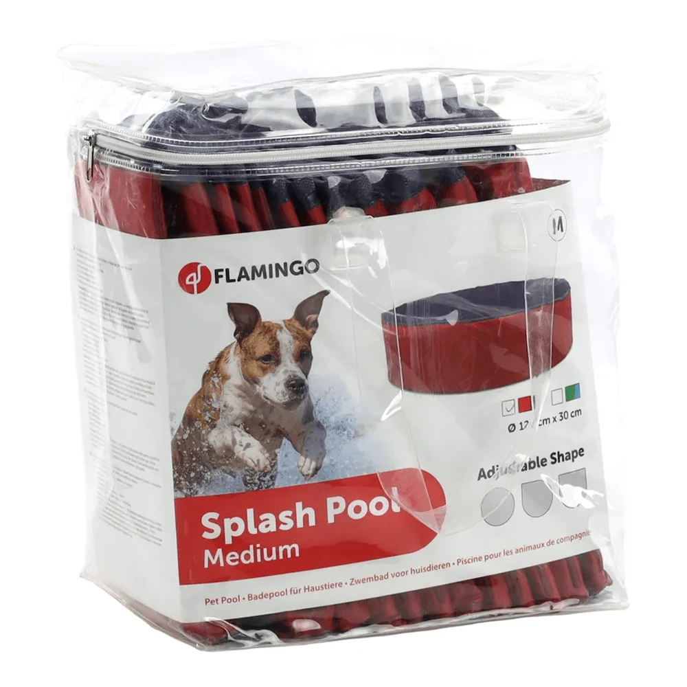 Flamingo Hondenzwembad Doggy Splash Rond - 120x30cm - Blauw/Rood 6 Flamingo Hondenzwembad Doggy Splash Rond - 120x30cm - Blauw/Rood - Afbeelding 4