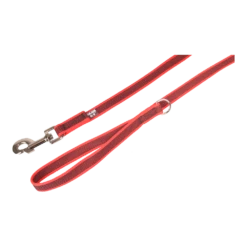 Julius K9 Super-Grip Looplijn Rood, Grijs - 1,8m - Max. 50kg - Hondenriem