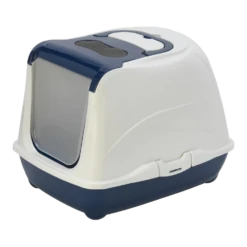 Flamingo Kattenbak Loki Blauw - M - 38x50x37cm