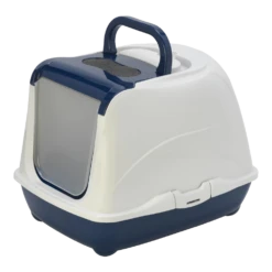 Flamingo Kattenbak Loki Blauw - M - 38x50x37cm -Pet Planet Verkoop kattenbak loki blauw m 38x50x37cm 3