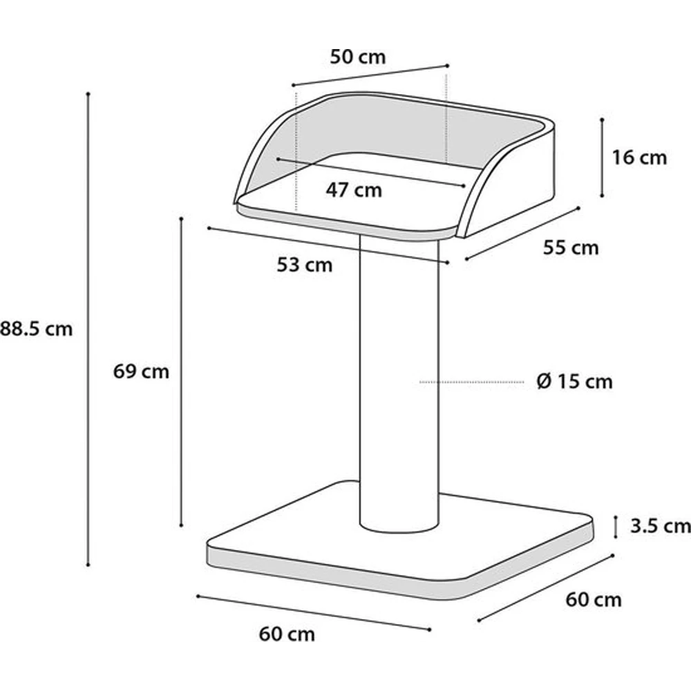 Flamingo Krabpaal Goliath 2 - Bruin - 60x60x89cm 4 Flamingo Krabpaal Goliath 2 - Bruin - 60x60x89cm - Afbeelding 2