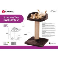 Flamingo Krabpaal Goliath 2 - Bruin - 60x60x89cm 9 Flamingo Krabpaal Goliath 2 - Bruin - 60x60x89cm -Pet Planet Verkoop krabpaal goliath 2 bruin 60x60x89cm flamingo 4