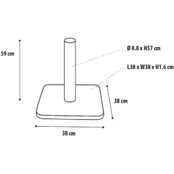 Flamingo Krabpaal Polset - Beige - L - 38x38x59cm -Pet Planet Verkoop krabpaal polset beige l 38x38x59cm flamingo 3