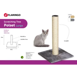 Flamingo Krabpaal Polset - Beige - L - 38x38x59cm -Pet Planet Verkoop krabpaal polset beige l 38x38x59cm flamingo 4