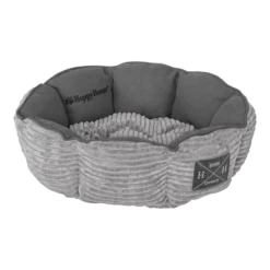 Mand Rond Corduroy Collectie - S - Grijs - Happy House