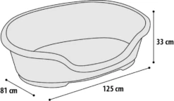 Flamingo Mand Somnus Plastic - Blauw - 110/125CM -Pet Planet Verkoop mand somnus plastic blauw 110 125cm 2 3