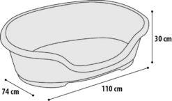 Flamingo Mand Somnus Plastic - Bruin - 95/110CM -Pet Planet Verkoop mand somnus plastic bruin 95 110cm 2 2