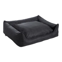 MaxxNobel Orthopedische Sofa Lederlook/teddy - Zwart - 80 X 60cm - Hondenmand