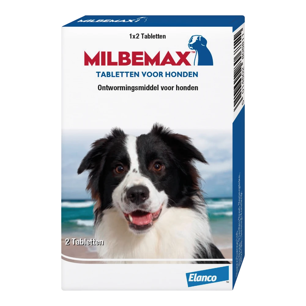 Milbemax Anti Wormentabletten Hond - 10 Tot 50kg - 2tab. 3 Milbemax Anti Wormentabletten Hond - 10 Tot 50kg - 2tab.