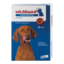 Milbemax Kauwtablet Ontworming Hond - 5-75kg - 4 Tab.