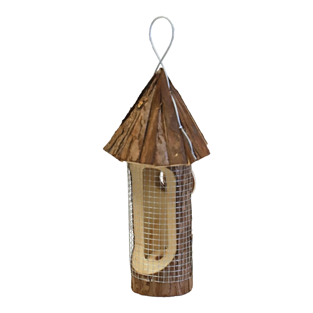 Pindahouder 'natural' Rond Met Puntdak Hangbaar, 31 Cm. 3 Pindahouder 'natural' Rond Met Puntdak Hangbaar, 31 Cm.