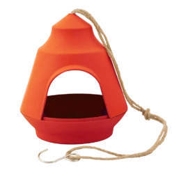 Point-Virgule Voederhuisje Voor Vogels - Bamboevezel Oranje - 17.7 X 17.9 X 15.5cm