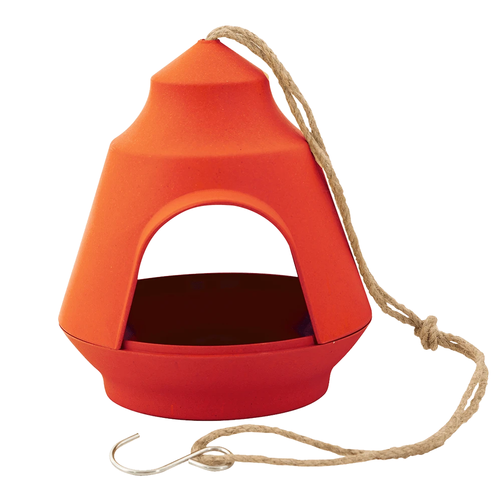 Point-Virgule Voederhuisje Voor Vogels - Bamboevezel Oranje - 17.7 X 17.9 X 15.5cm