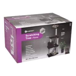 Flamingo Scratching Tree Forza - Black - 60x40x151,5cm -Pet Planet Verkoop scratching tree forza black 60x40x151 5cm flamingo 4