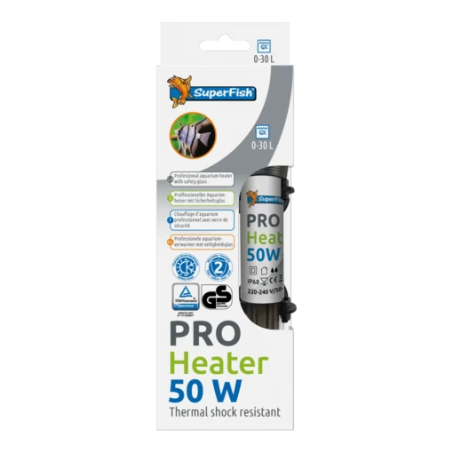 Superfish Pro Heater 50W - 0-30L - 17cm - Aquariumverwarming -Pet Planet Verkoop superfish pro heater 50w 0 30l 17cm aquariumverwarming 1