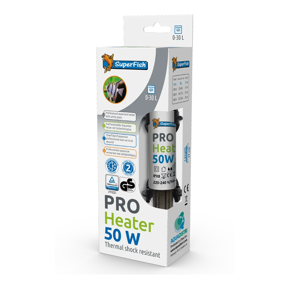 Superfish Pro Heater 50W - 0-30L - 17cm - Aquariumverwarming 4 Superfish Pro Heater 50W - 0-30L - 17cm - Aquariumverwarming - Afbeelding 2
