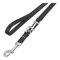 Flamingo Trainingslijn Ziggi Zwart - 200cm 25mm - Hondenriem