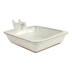 Vogelbad Momo Vierkant - 29x25x10,5cm - Wit