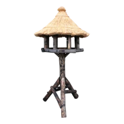 Vogelhuis Struis Groot - Riet - Zwart - 235x115x115cm