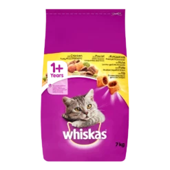 Whiskas 1+ Adult Droge Brokjes - Kip - Kattenvoer - 7kg