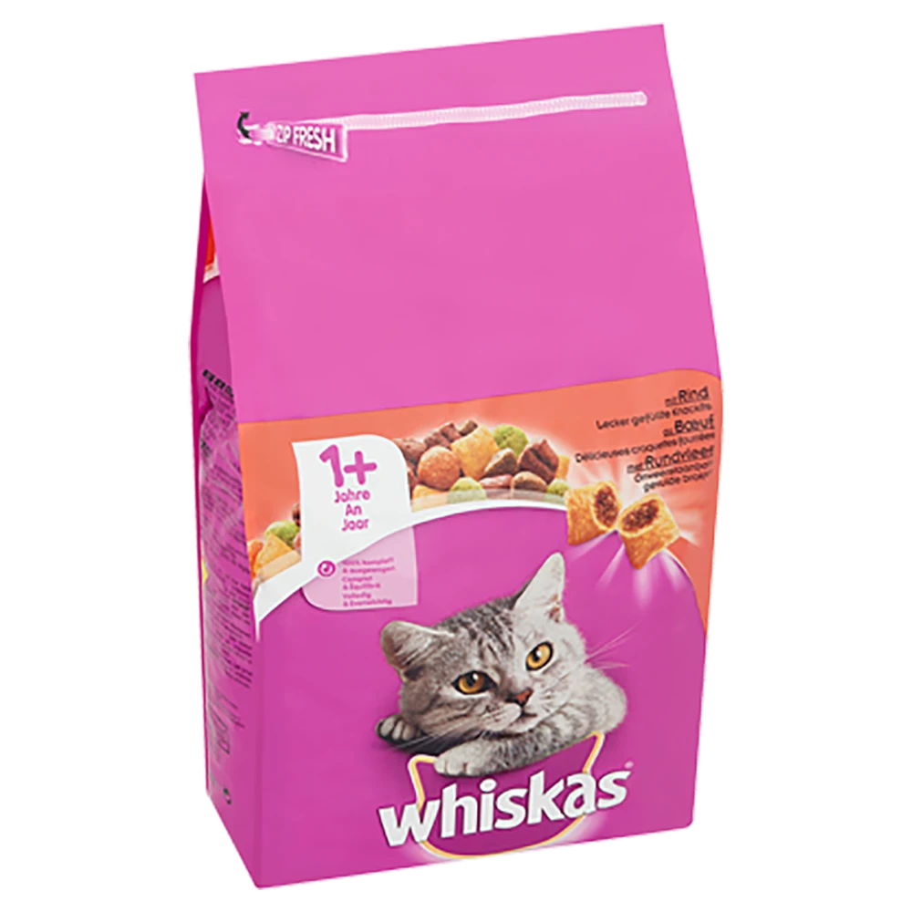 Whiskas 1+ Adult Droge Brokjes - Rund - Kattenvoer - 3,8kg 5 Whiskas 1+ Adult Droge Brokjes - Rund - Kattenvoer - 3,8kg - Afbeelding 3
